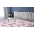 thumbnail image 5 of Ambesonne Floral Fitted Sheet, Lily Flowers Vintage Grunge, Twin Size, Pink Green and Rose, 5 of 5