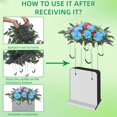 thumbnail image 5 of Artificial Cemetery Flower Saddles for Graves, Carnations Rose Flowers Saddle, Cemetery Memorial for Outdoor Tombstone Headstone Decorations (Purple), 5 of 6