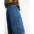 thumbnail image 4 of Kacey Lee Men's Loose Skater Carpenter Denim Shorts, Sizes 30-40, 4 of 5