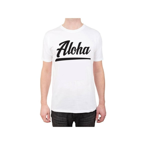 Gravity Trends T-Shirt à Manches Courtes pour Hommes Coast Life Aloha, Blanc TG