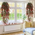 thumbnail image 5 of Artificial Hanging Flowers for Home Decor – 30Inch Fake Rose Vines Panel, UV-Resistant Wall-Mounted Greenery for Indoor/Outdoor Spaces (Easy Install, Duct Cover, Pet-Friendly), 5 of 5