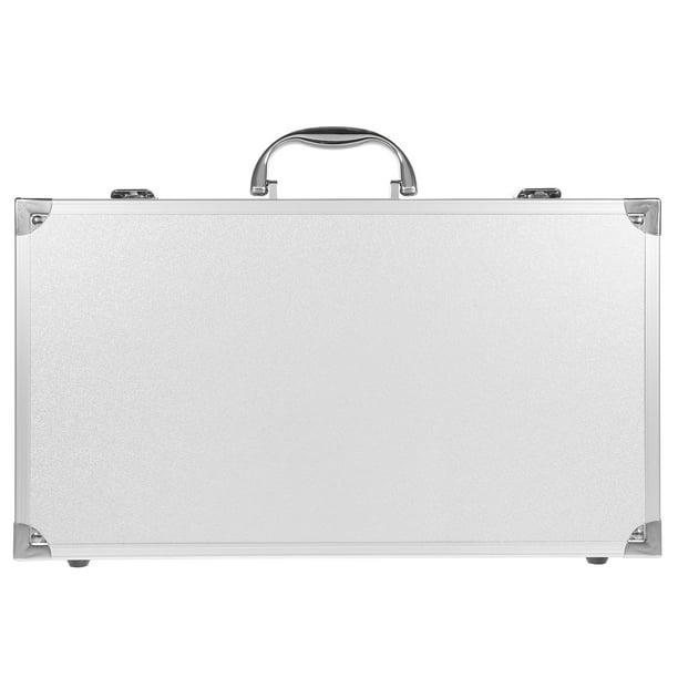 GOOHOCHY Maletín de transporte portátil de aleación de aluminio, caja contenedora de herramientas, maletín de exhibición