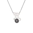 thumbnail image 2 of Delight Jewelry Silvertone Antiqued Round Seal - Initial - B - Silvertone Dream Big Pendant Necklace, 25", 2 of 4
