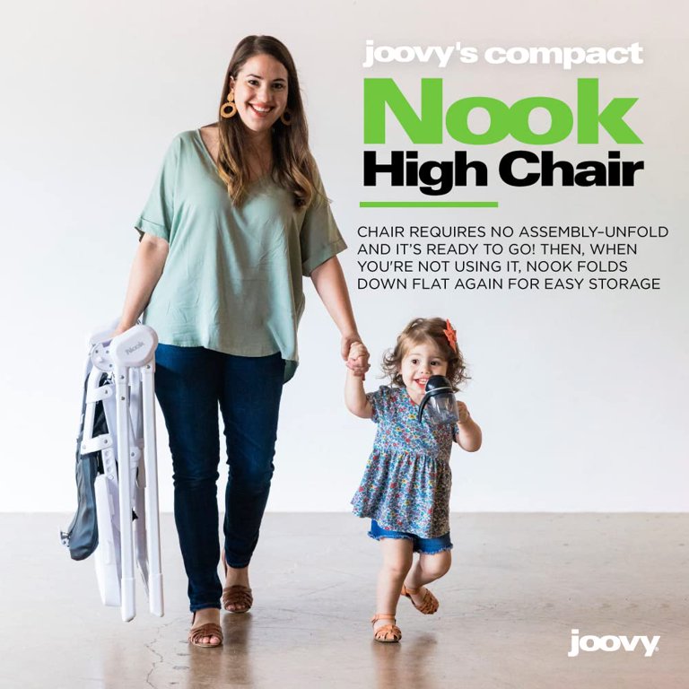 Joovy Nook Baby Seat High Chair, Charcoal - Compact with One