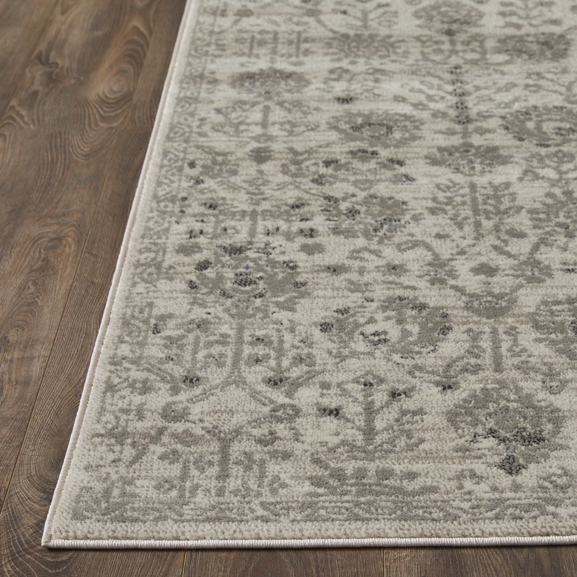 Loomaknoti Celena Asheley 9' x 12' Ivory Floral Indoor Area Rug