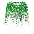 thumbnail image 5 of TaTaai Women Fashion St. Patrick's Day Green Print Crew Neck Top 3/4 Sleeve Loose Casual Tee Ladies Spring Daily Commute Wear Soft Comfortable Non-See-Through No Fading Lightweight Top Gift, 5 of 5