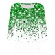 thumbnail image 5 of TaTaai Women Fashion St. Patrick's Day Green Print Crew Neck Top 3/4 Sleeve Loose Casual Tee Ladies Spring Daily Commute Wear Soft Comfortable Non-See-Through No Fading Lightweight Top Gift, 5 of 5