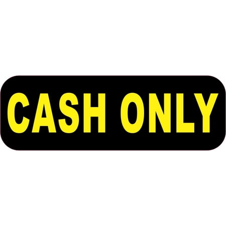 3in x 1in Cash Only Business Magnet Vinyl 