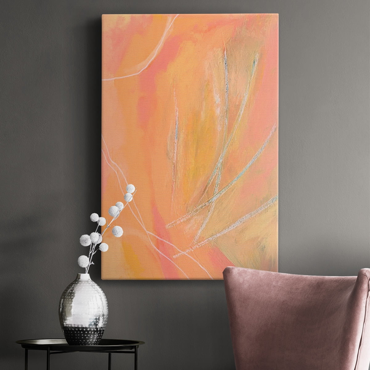 Peach Bliss II Premium Gallery Wrapped Canvas - Ready to Hang
