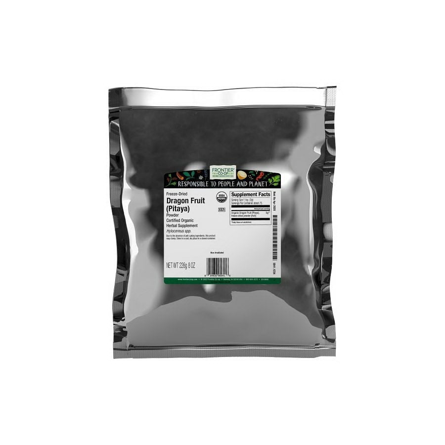 Frontier Co-op Freeze-Dried Dragon Fruit (Pitaya), Organic 1/2 lb.