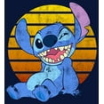 thumbnail image 2 of Boy's Lilo & Stitch Experiment 626 Retro Sunset Smile  Graphic Tee Navy Blue Medium, 2 of 4