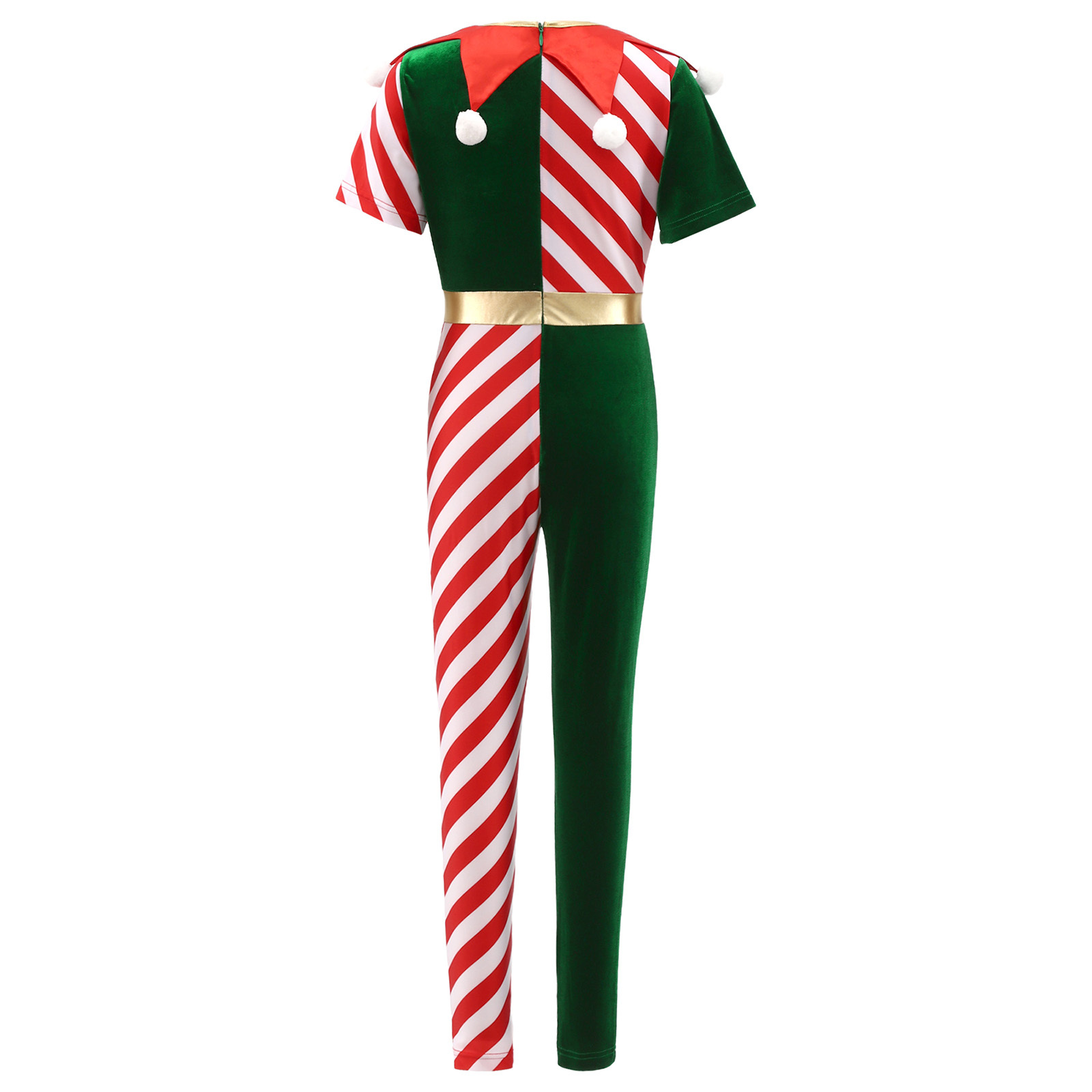 Aislor Boys Christmas Santa One Piece Jumpsuits Elf Overall Unitard Green 8