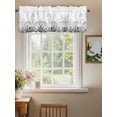thumbnail image 2 of Grey Floral Rustic Curtain Valances for Windows, Spring Farmhouse Botanical Floral Kitchen Valance Window Treatment, Light Filtering Block Curtains for Bathroom/Bedroom/Living Room 42'' x 12'', 2 of 9