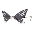 thumbnail image 3 of Rimless Butterfly Wing Unique Party Shade Sunglasses Gold Black, 3 of 4