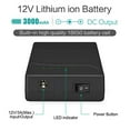 thumbnail image 2 of TalentCell Rechargeable 12V DC Output Lithium ion Battery Pack for LED Strip/Light/Panel/Amplifier and CCTV Camera with Charger, Multi-led Indicator B, 2 of 6