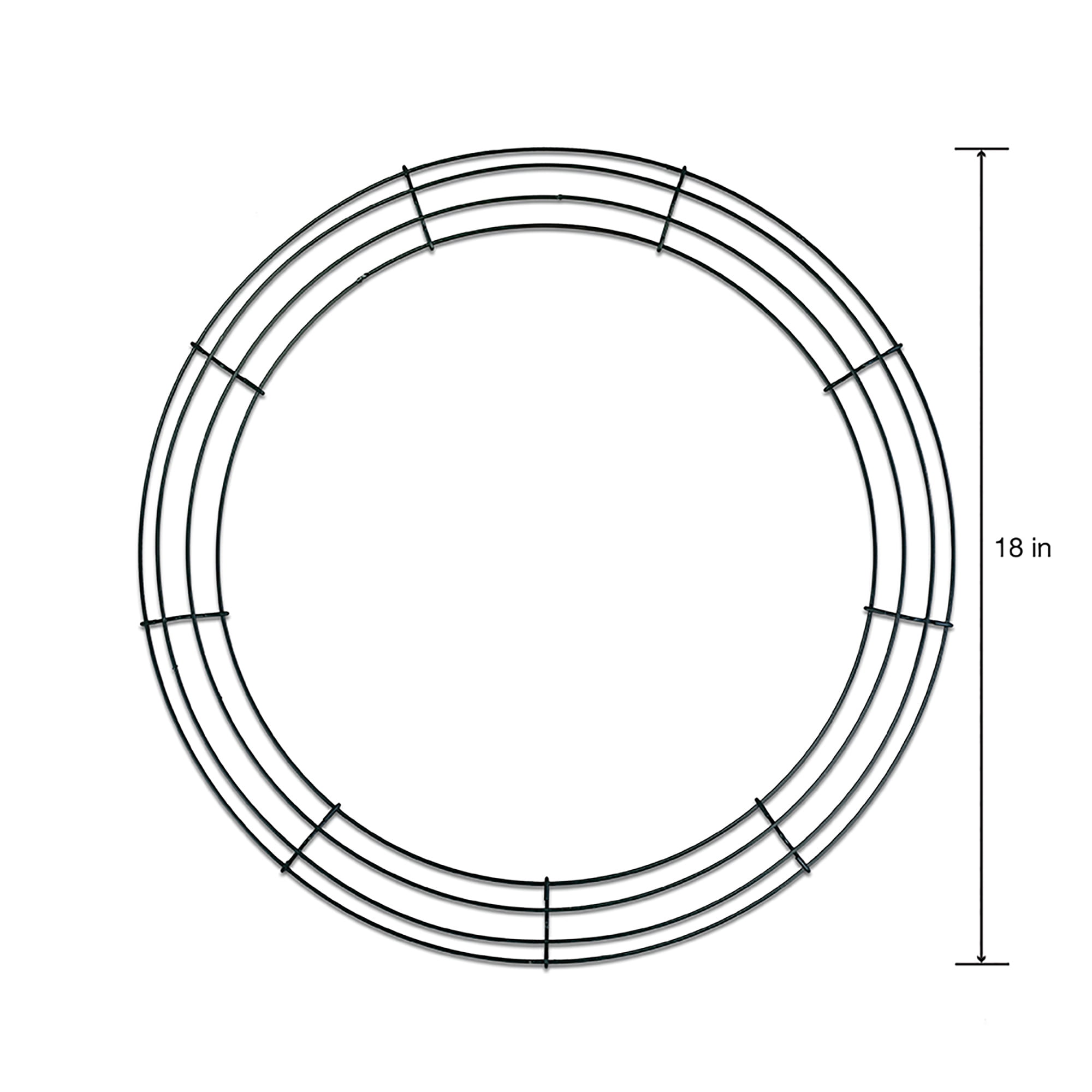 Unique Bargains Metal Wire Wreath Frame 18 Inch Form Hanger For Christmas  Wedding Floral Arrangements Green : Target