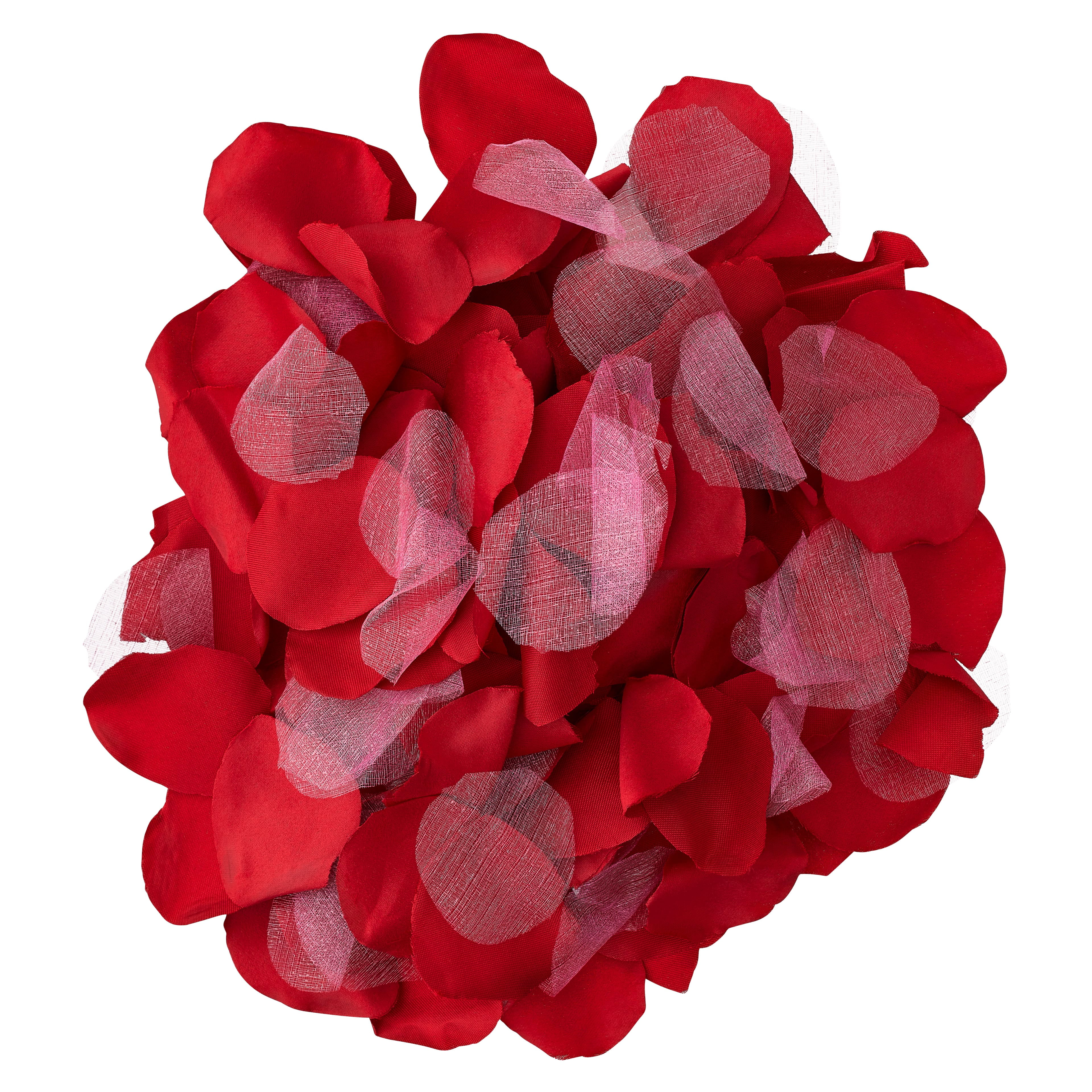 Way to Celebrate Red Fabric Artificial Rose Petals, 250 Count, 1 Package 