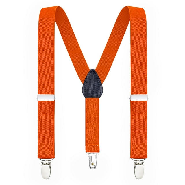 Buyless Fashion Adjustable Suspenders for Kids Toddlers Baby Elastic Solid Color 1 Inch - Y Back Design