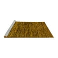 thumbnail image 2 of Ahgly Company Machine Washable Indoor Round Abstract Yellow Modern Area Rugs, 4' Round, 2 of 4