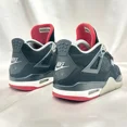 thumbnail image 4 of Ni - ke Jordan 4 Retro OG Mid Bred Black White Red Gray Men's 7 Sneaker Shoes 408452060, 4 of 5