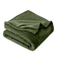 thumbnail image 1 of Bare Home Couverture en Molleton Microduveteux - 300 G/m2 - Micro-Polaire Duveteuse - Douce et Moelleuse - Grand Lit/queen, Cyprès, 1 of 5