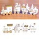 thumbnail image 5 of Tren navideño en miniatura de madera pintada a mano de 4 nudos para colgar en blanco, 5 of 9