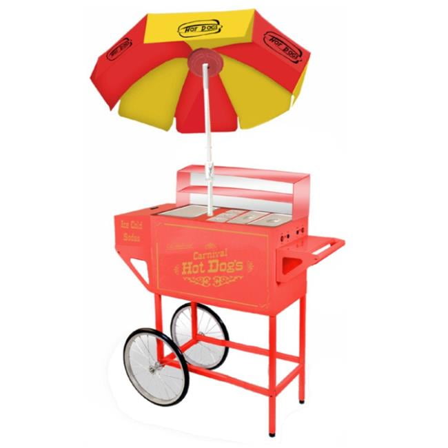 Carnival Hot Dog Cart with Umbrella
