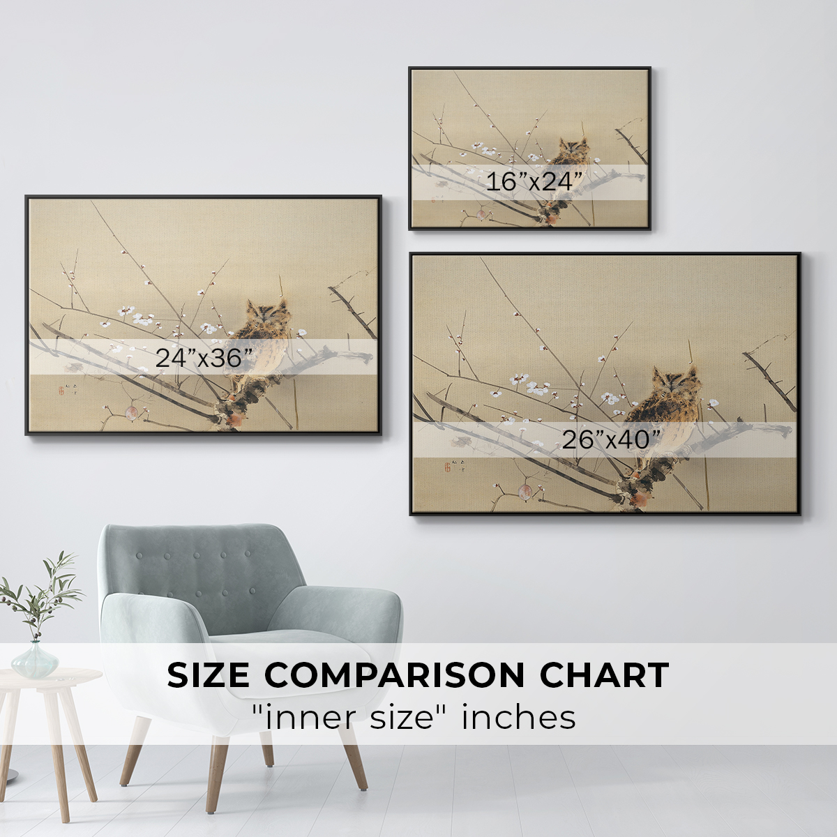 Vintage Landscape-MXVI By Wexford Home Framed in Black Wood Gallery Wrapped Canvas 27 in. x 41 in.
