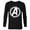 Black, variant on Avengers: Endgame Logo Heroes and Legends - Long Sleeve T-Shirt for Men - Customized-White