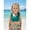 czb# Green306, variant on CUZIBR Baby Girl 3 Piece Tankini Swimsuit Cartoon Flower Print Open Tie Front Bikini Set Beachwear High Waist Bikini Set Beach Pool Swim Suit Fashionable Spring Summer Beachwear,White,6-12 Months