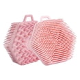 thumbnail image 1 of Fiudx Cepillo de Ducha, Guante Exfoliante para Cuero Cabelludo, Exfoliante de Lufa para Mascotas, Masajeador de Baño de Doble Cara, Limpiador de Cabello para La Ducha, Uso En Spa En Casa, para Todo T, 1 of 2