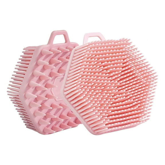 JINCBY Clearance,Exfoliating Shower Scrub Scalp Massage Brush Pet Hair Brush Silicone Loofah Exfoliating Scalp Silicone Shower Scrub Double-sided Silicone Brush,Gift for Women