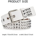 thumbnail image 2 of MGEZCOO Studded Belts Punk Rock Studded Belts with Bright Pyramid Rivets for Men and Women, 2 of 6