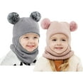 thumbnail image 1 of Baby Winter Hat Scarf Set, Unisex Infant Toddler Kids Hat Scarf, 1 of 6