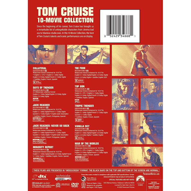 Paramount Home Video: Tom Cruise Action Film Pack - 10-Movie
