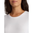thumbnail image 2 of Time and Tru Women's Cotton Crewneck Tee with Short Sleeves, Sizes XS-XXXL, 2 of 4