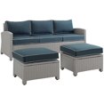 thumbnail image 1 of Crosley Furniture Bradenton 3-piece Fabric Outdoor Sofa Set in Navy/Gray, 1 of 6