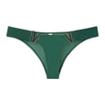 thumbnail image 1 of Aayomet String sous-Vêtements pour Femmes Caleçons Courts Couleur Unie Soie Glacée Taille Basse Caleçons Courts (Vert, P), 1 of 4