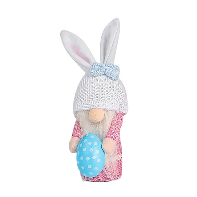 Jouet Lapin de Pâques Peluche Douce Animal en Peluche Printemps Maison Mignon de Collection pour Enfants et Adultes