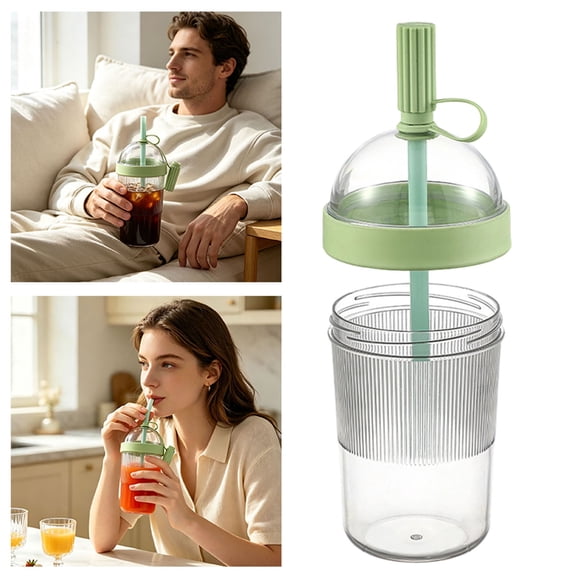 Reusable Glass Tumbler With Silicone Sleeve Straw,Clear Iced Coffee Cup With Lid, Ribbed Grip Travel Water Bottle For Home Gym Travel Picnic
