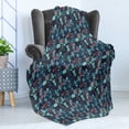 thumbnail image 4 of Owls Soft Flannel Fleece Throw Blanket, Nocturnal Concept of Colorful Cats Happy Faced Rainy Clouds Owls and Flowers, Cozy Plush for Indoor and Outdoor Use, 70" x 90", Multicolor, by Ambesonne, 4 of 5