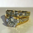 thumbnail image 2 of 2.50Ct Round Cut Simulated Diamond Women's Wedding Band Ring Set 14K Yellow Gold Plated, 2 of 3