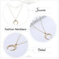 thumbnail image 4 of Collier Multicouche avec Pendentif à double angle pour Femmes et Filles, 4 of 5