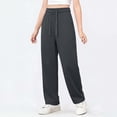 thumbnail image 2 of Posijego Kids Girls School Uniform Pants High Waisted Wide Leg Formal Dress Pants Girls School Uniform Pants with Pockets, 2 of 8
