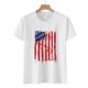 thumbnail image 4 of Imprimir Camisetas Casuales Camiseta holgada para mujer Camiseta con rayas de estrellas del 4 de julio Tops femeninos de verano (Blanco M) Cgtredaw Para estrenar, 4 of 7