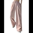 thumbnail image 1 of Pantalones de Paracaídas para Mujer, Pantalones Holgados de Pierna , Pantalones Deportivos con Cintura Elástica Y2K, Pantalones Deportivos, Ropa de Calle Rosa S, 1 of 9