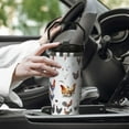 thumbnail image 4 of 30oz Chicken Bottle Spill Proof Hen Rooster Tumbler with Top Handle and Straw Lid Stainless Steel Double Wall Insulated Tumbler Coffee Mug Gift for Women Men Travel Cup for Car (Water Color), 4 of 5