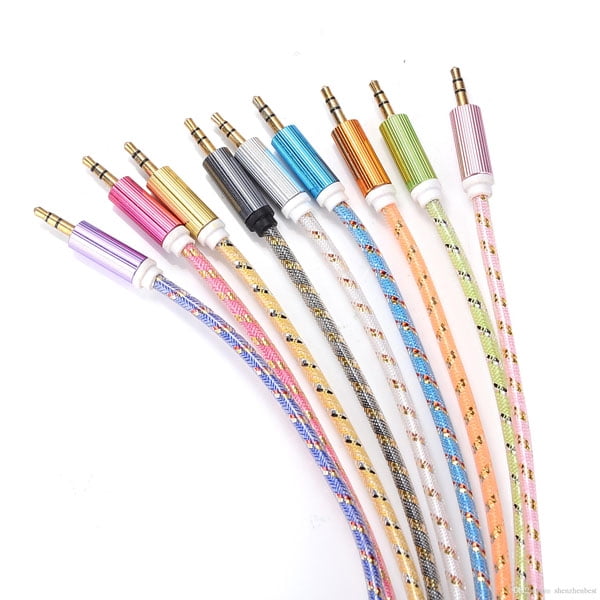 Cable de Audio Estéreo Auxiliar de Tela 3m