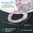 thumbnail image 4 of Sanilo Soft Close Toilet Seat ELONGATED, Quiet and Slow Close Lid and Seat, Strong Bumpers and Hinges, Blooming, 4 of 7