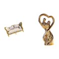 thumbnail image 1 of sofá de casa de muñecas,Muebles para casa de muñecas,sofá para casa de muñecas,decoración a escala,Estatua de pareja,Figura de pareja,arte moderno,artesanía,regalo de boda,Escultura de, 1 of 8